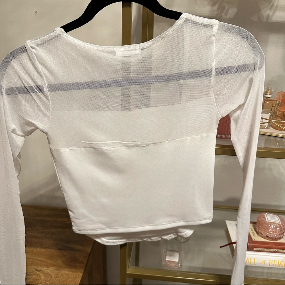 Mesh longsleeve corset top - Picture 5 of 8